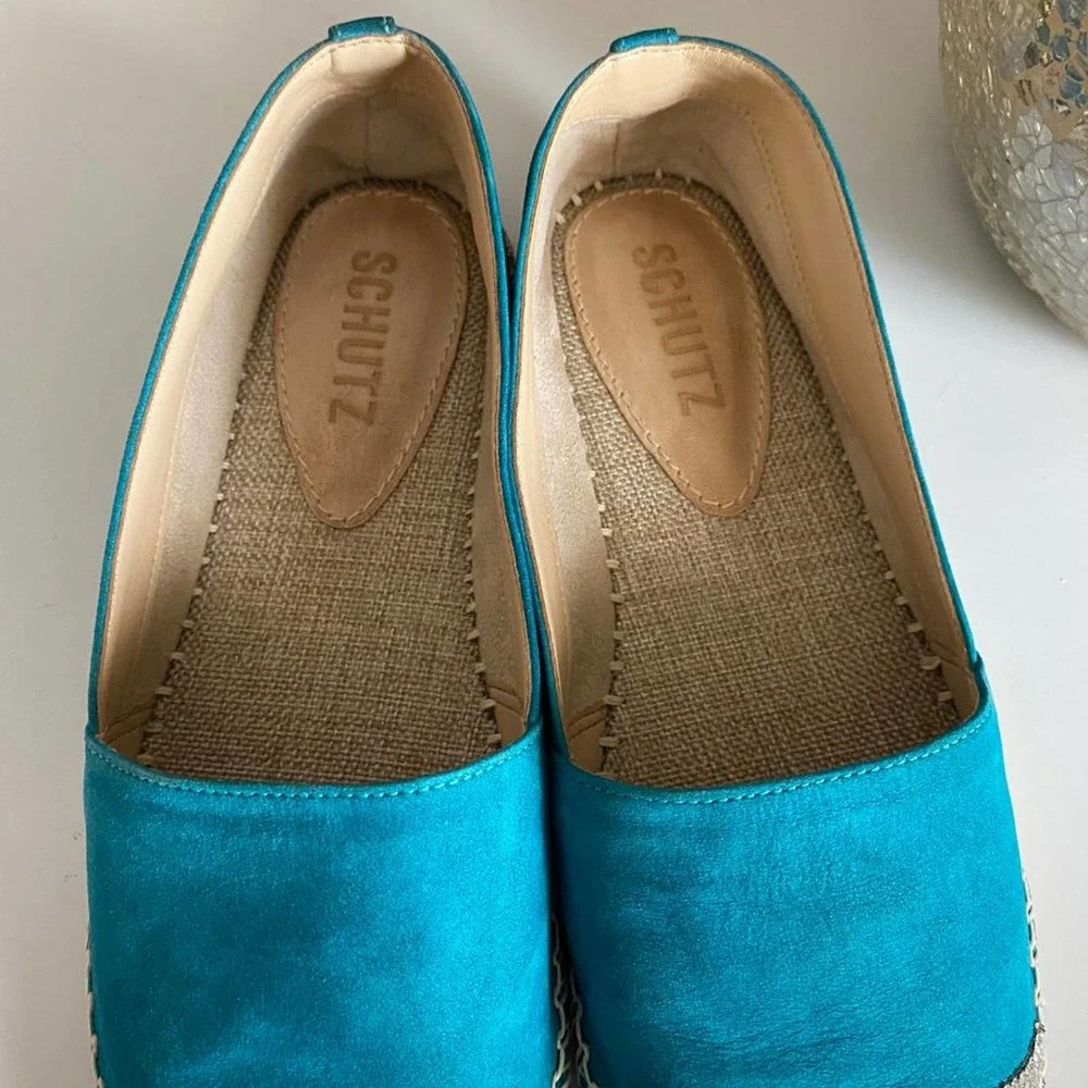Schutz‎ Cherie Embellished Cap Toe Espadrille Flats